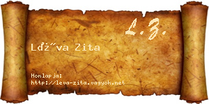 Léva Zita névjegykártya